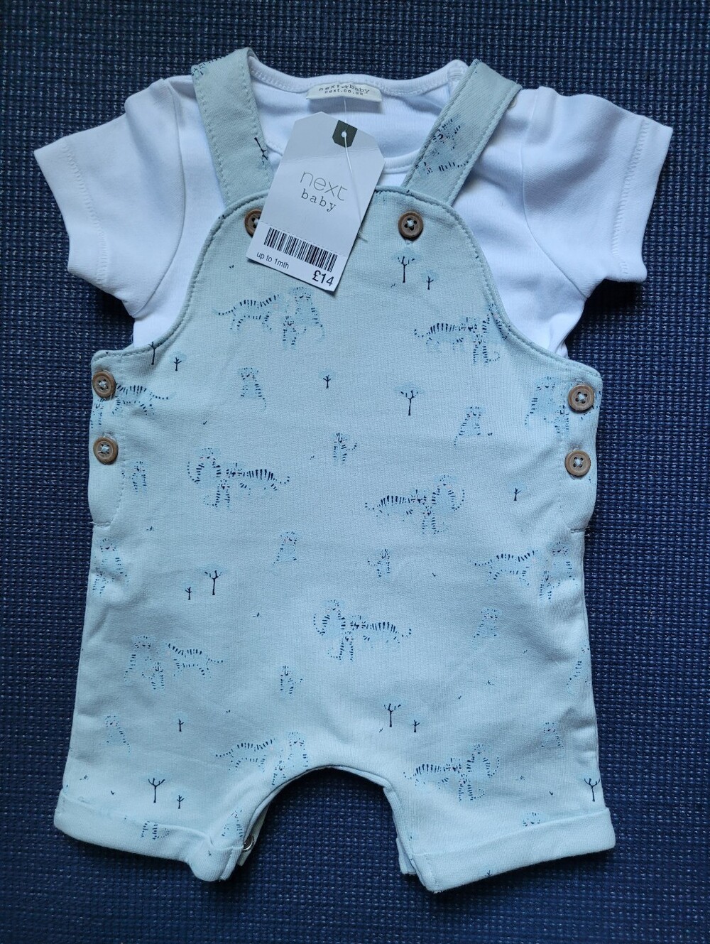 *next baby* Tiger Print Romper with White Tee Up to 1 mth